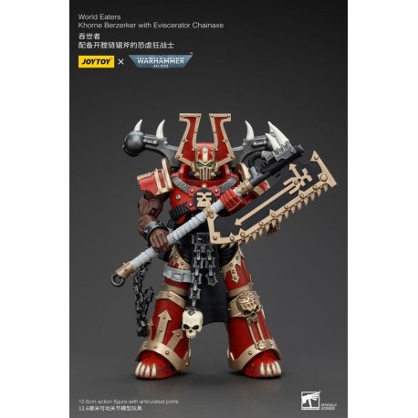 Figura Warhammer 40k Khorne Berzerker com machado de corrente