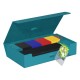 Caja Ultimate Guard Omnihive 1000+ azul abierta.