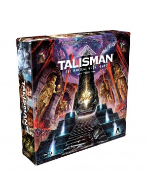 Boîte et composants du jeu Talisman 5ème Édition.