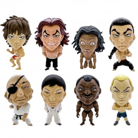 Pack de 8 figuras Baki Hanma de PVC 6 cm
