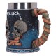 Jarra Metallica Sad But True con calaveras y logo
