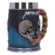 Jarra Metallica Sad But True con calaveras y logo