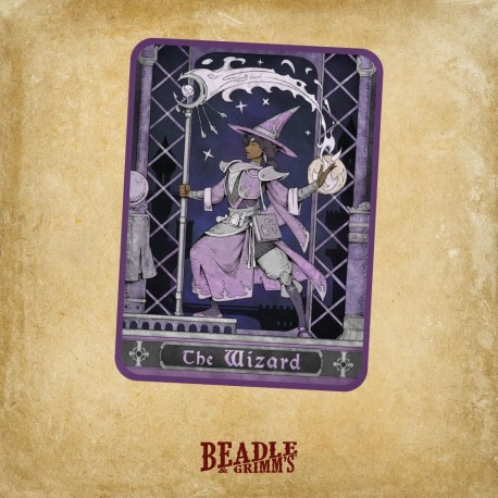 Pack de dados poliédricos RPG Wizard púrpura