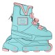 Bolsa transversal Skate Barbie azul e rosa da Loungefly