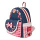 Mochila mini Tarta de Fresa en denim con detalles rosas de Loungefly