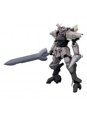Mod&egrave;le robot Delphine de Broken Blade en gris avec grande &eacute;p&eacute;e.