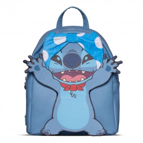 Mochila azul de Lilo & Stitch com design do Stitch