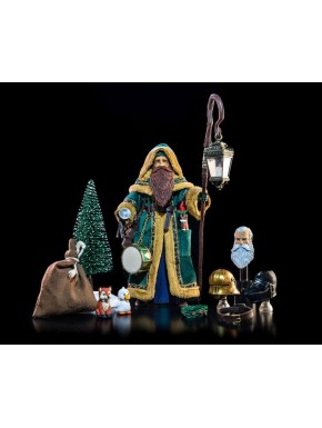 Figura Obscura Father Christmas con túnica verde y accesorios