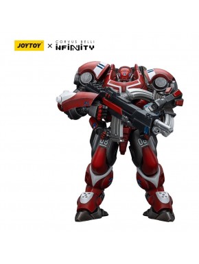 Figura articulada Infinity Nomads Gecko Squadron 12 cm en rojo y negro