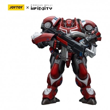 Figura articulada Infinity Nomads Gecko Squadron 12 cm en rojo y negro