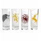 Set 4 cups shot glasses Game of Thrones Sigils