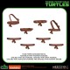 Figuras articuladas de Teenage Mutant Ninja Turtles com acessórios