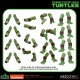 Figuras articuladas de Teenage Mutant Ninja Turtles com acessórios