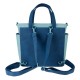 Bolsa convertible azul com bordado de Stitch da Disney.