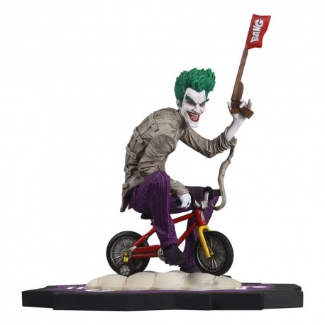 Statue de The Joker à bicyclette avec pistolet, DC Direct