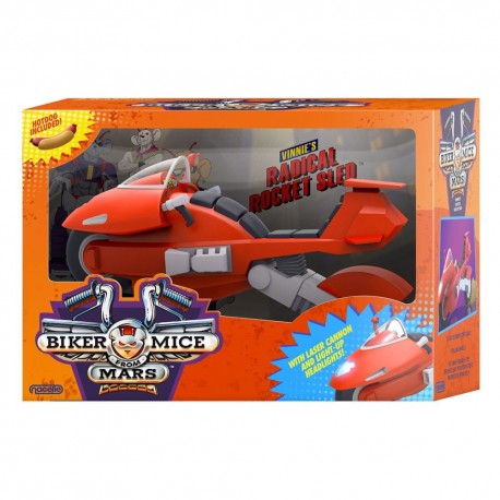 Véhicule rouge Radicale Rocket Sled de Vinnie des Moto-Rats de Mars