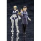 Figura de Virginia Earthcline em traje azul e branco de combate