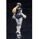 Figura de Virginia Earthcline em traje azul e branco de combate