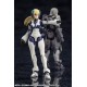 Figura de Virginia Earthcline em traje azul e branco de combate
