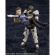 Figura de Virginia Earthcline em traje azul e branco de combate