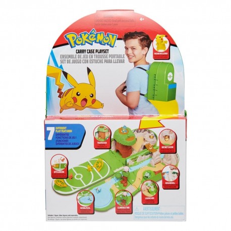 Estojo de jogo Pokémon verde com detalhes de Pokébola
