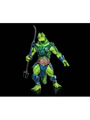 Figura Sskur'ge de Cosmic Legions con armadura verde y azul