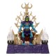 Figura de Skeletor con trono esquelético y llamas