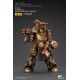 Figura Warhammer Legio Custodes Aquilon con armadura dorada y destructor.