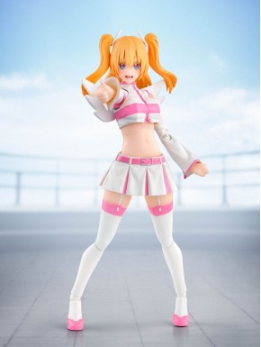 Figura articulada de Liliel con accesorios, cabello naranja