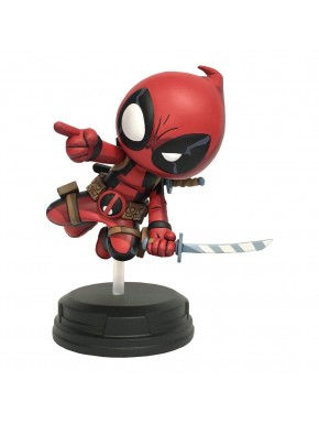 Estatua Marvel Animated de Deadpool saltando