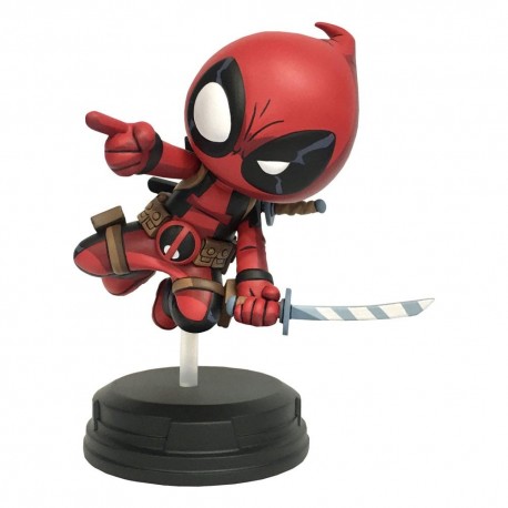 Estatua Marvel Animated de Deadpool saltando