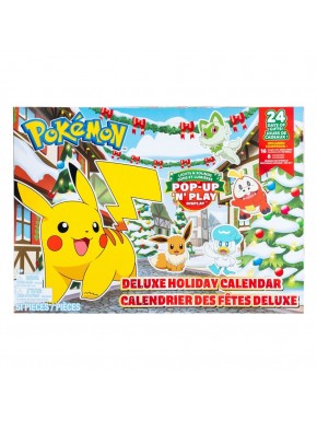 Pokémon Calendario Adviento Battle Figures Deluxe 2024 con figuras y accesorios.