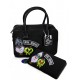 Pack bag and wallet with patches appear as villains Disney