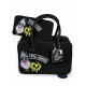 Pack bag and wallet with patches appear as villains Disney