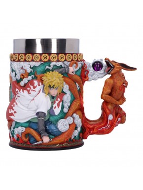 Jarra de Minato de Naruto con diseño detallado y asa de zorro.