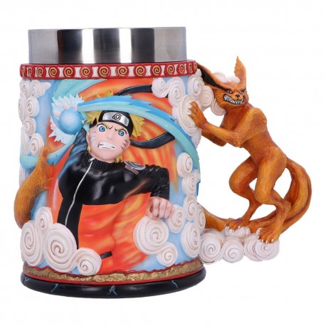 Jarra de Naruto Shippuden con diseño de Naruto y Kurama