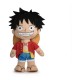 Pelúcia Luffy de One Piece 70 cm com chapéu de palha e jaqueta vermelha