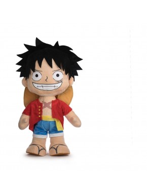 Peluche Luffy de One Piece 70 cm con sombrero de paja y chaqueta roja
