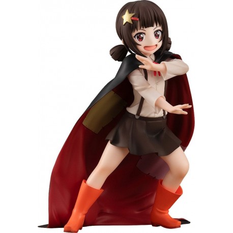 Estatua de PVC de Komekko de 15 cm con capa negra y botas naranjas.