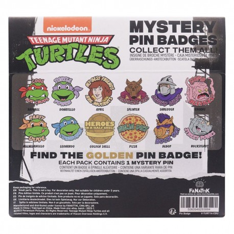 Expositor de pins Tartarugas Ninja com caixa surpresa