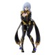 Figurine de Beta en PVC en tenue noire et dorée, 20 cm de hauteur.