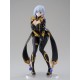 Figurine de Beta en PVC en tenue noire et dorée, 20 cm de hauteur.