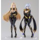 Figurine de Beta en PVC en tenue noire et dorée, 20 cm de hauteur.