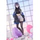 Estatua PVC Mask Girl Yuna 24 cm con cabello morado y máscara