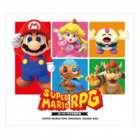 Caixa de 4 CDs da trilha sonora do Super Mario RPG para Switch