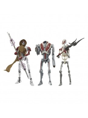 Figurines Star Wars de MagnaGuard, Super Battle Droid, et Battle Droid.