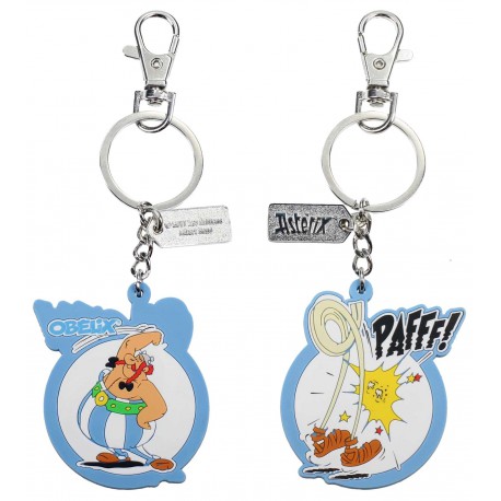 Keychain rubber Obelix Asterix The Gaul reversible