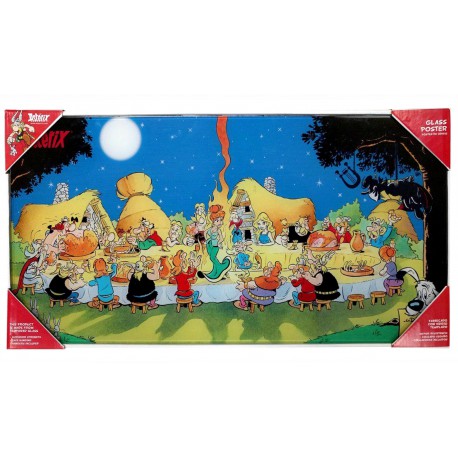 Poster vidrio Asterix el Galo Banquete
