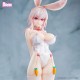Statue de personnage original en PVC thème Bunny Girl blanc 34 cm