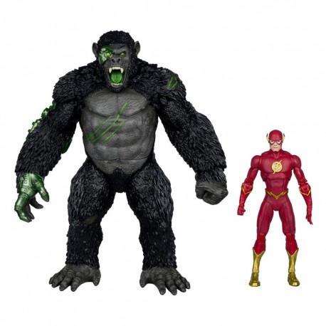 Figurines DC Flash et Titano McFarlane Toys en boîte.